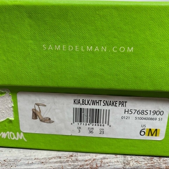 New Sam Edelman KIA BLOCK HEEL SANDAL Shoes 6 Roccia Mamba Snake - Picture 6 of 13